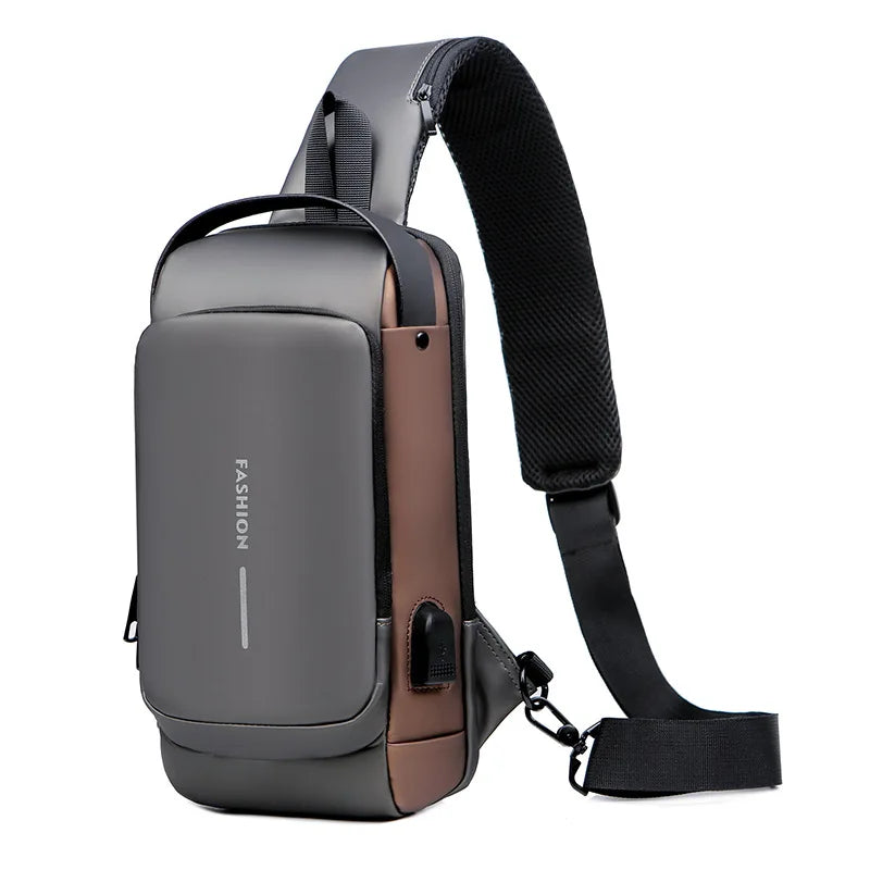 Men'S Chest Bag Password Lock Anti-Theft Biker Bag Leisure Outdoor Running Travel Waist Bag Shoulder Crossbody Sports Backpacks