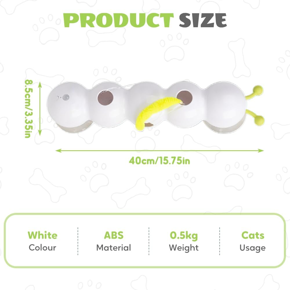 Smart Motion Cat Toy With Worm Design