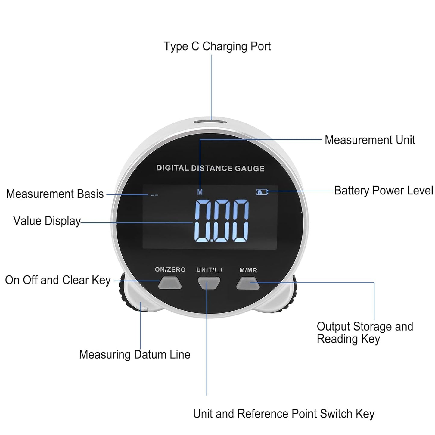 Digital USB Rechargeable Tape Measure
