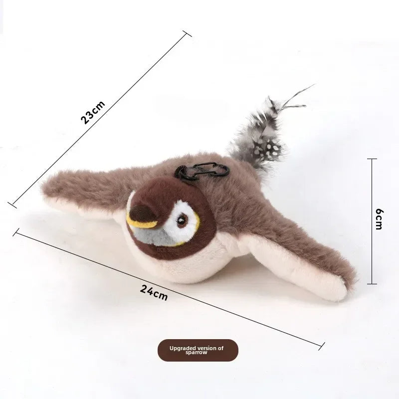 Interactive Flapping Bird Cat Toy With Catnip