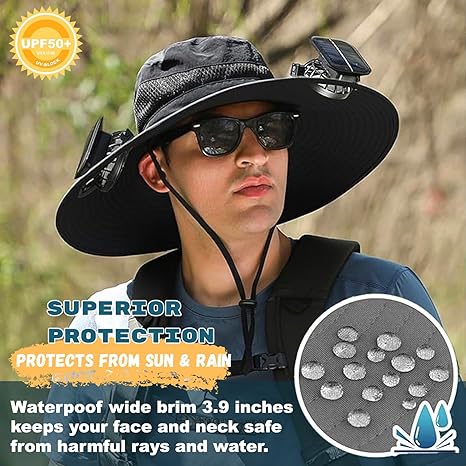 UPF 50+ Solar Fan Sun Hat